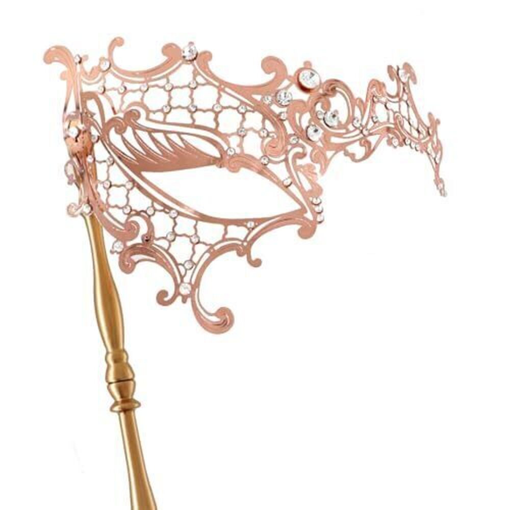 8049 Masquerade Mask with Stick Venetian Mask Mardi Gras Decorations